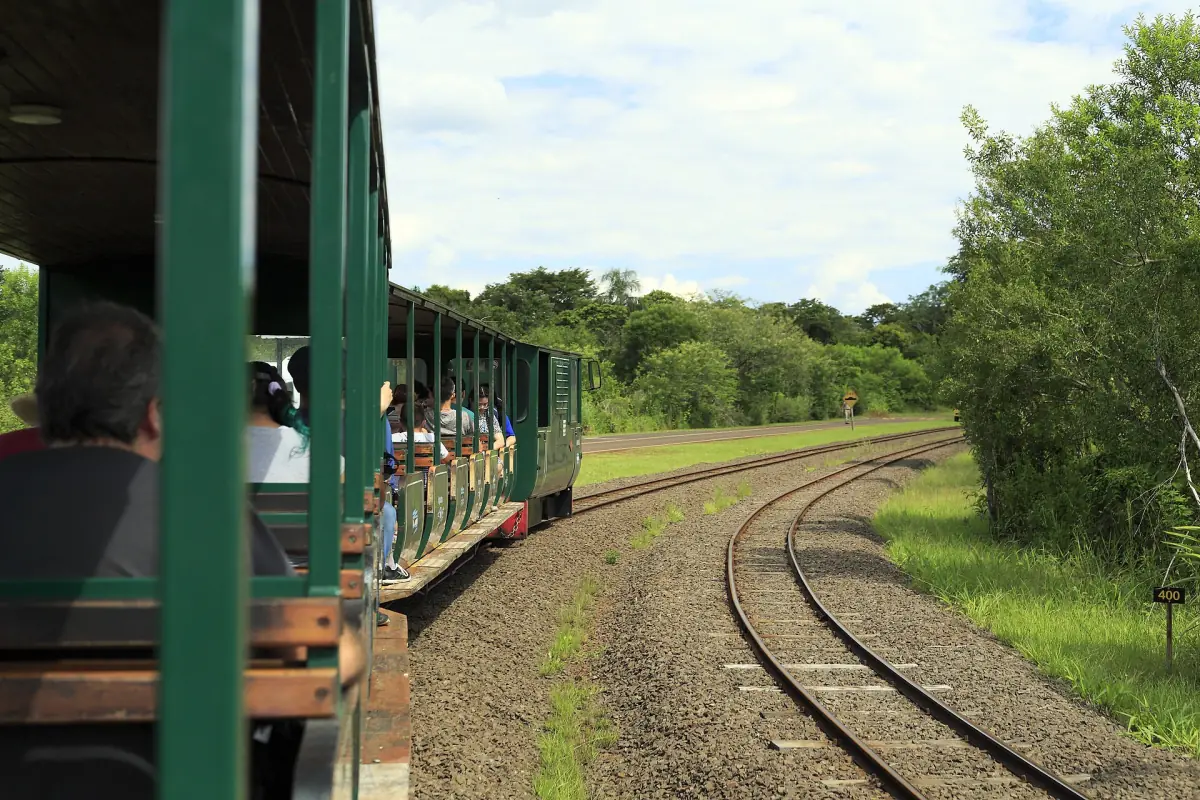 The open carriages of the Tren Ecológico de la Selva